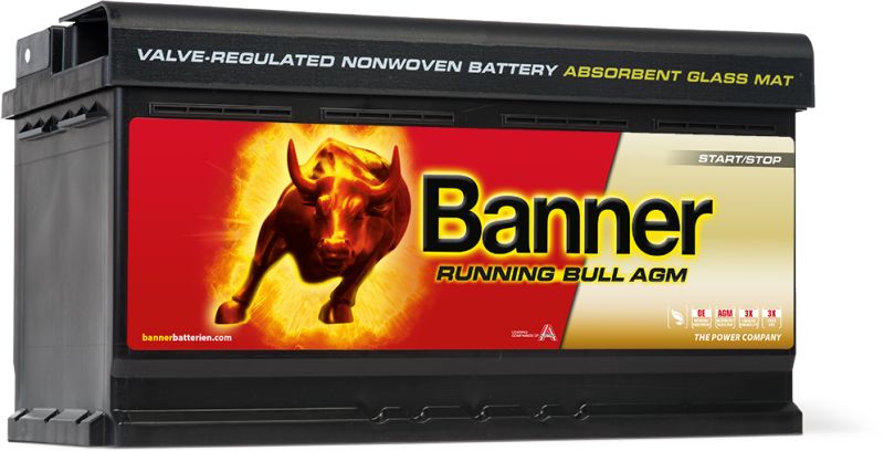 Banner Vliesbatterie AGM Running Bull 92AH 12V Wohnmobil Boot Solar Batterie 
