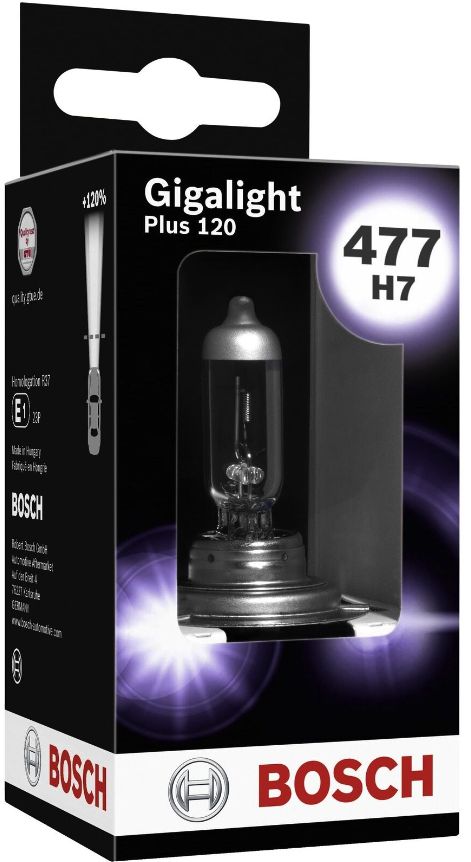 H7 477 Bosch Gigalight Plus 120 Halogen Headlight Bulb 12V 55W