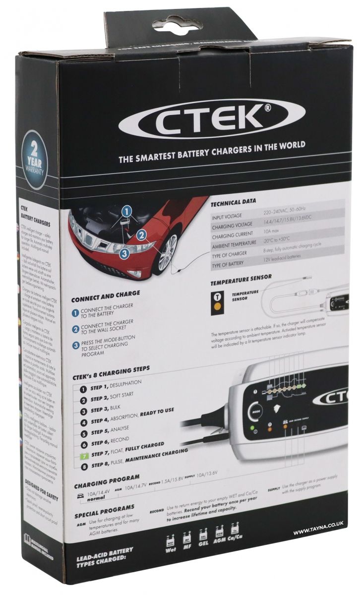 CTEK MXS 10 For larger vehicle batteries, supply function 20 Ah