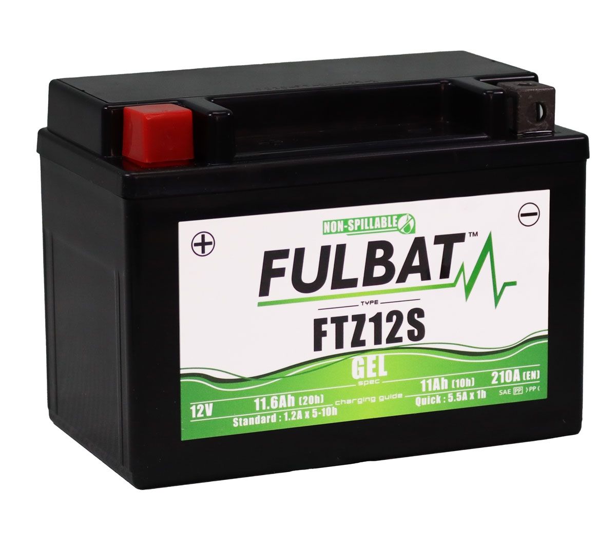 Fulbat Motorcycle battery YTZ12S 12V 11Ah 