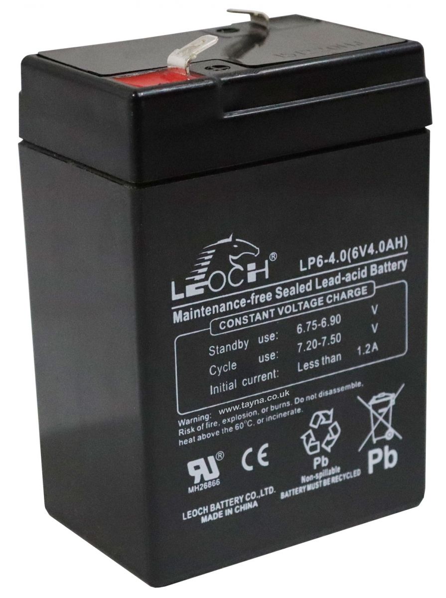 Leoch LP6-4.0 6V 4Ah Sealed Battery - Leoch Batteries