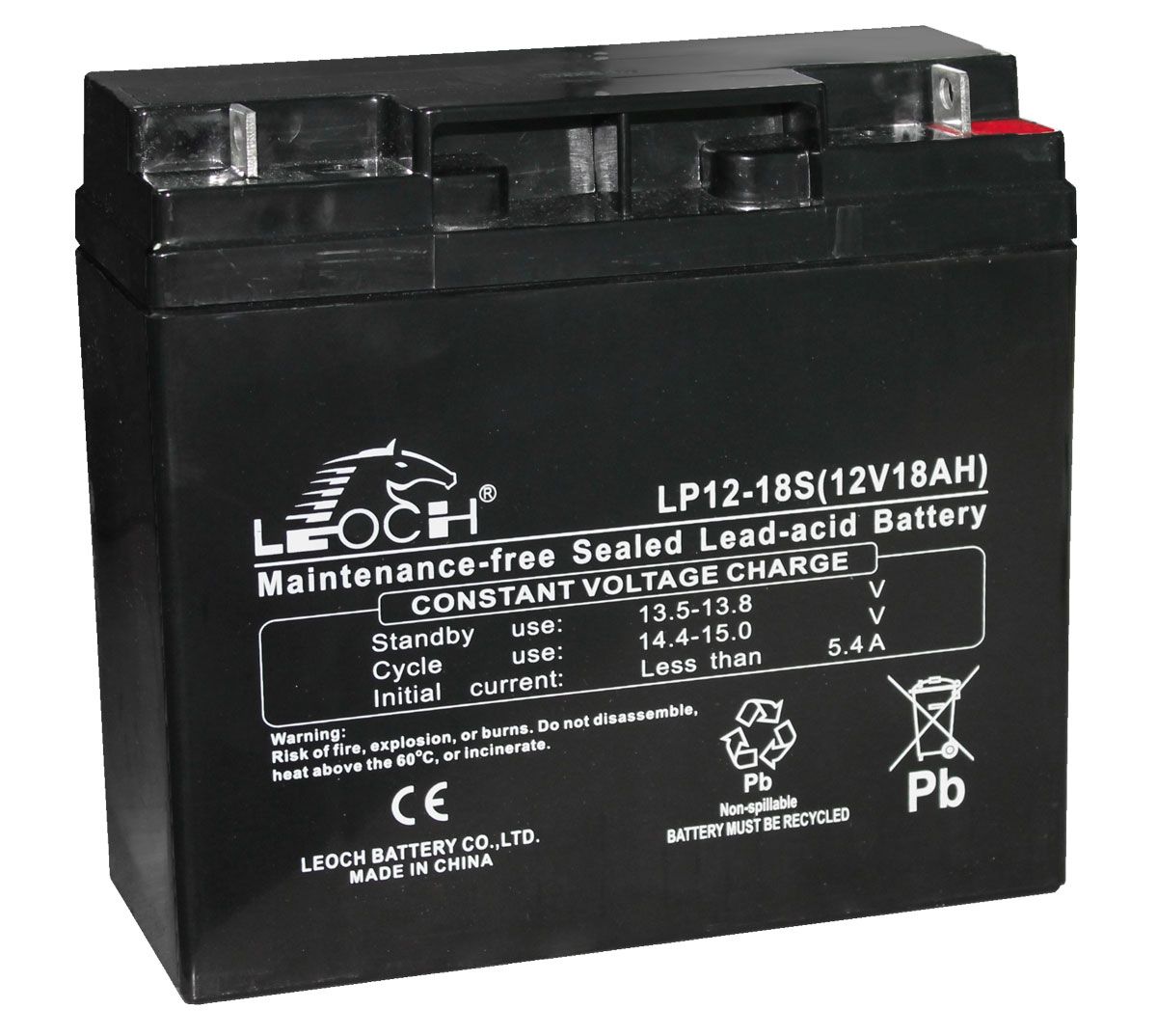 Leoch LP12-18 Sec VRLA Batterie 12V 18Ah