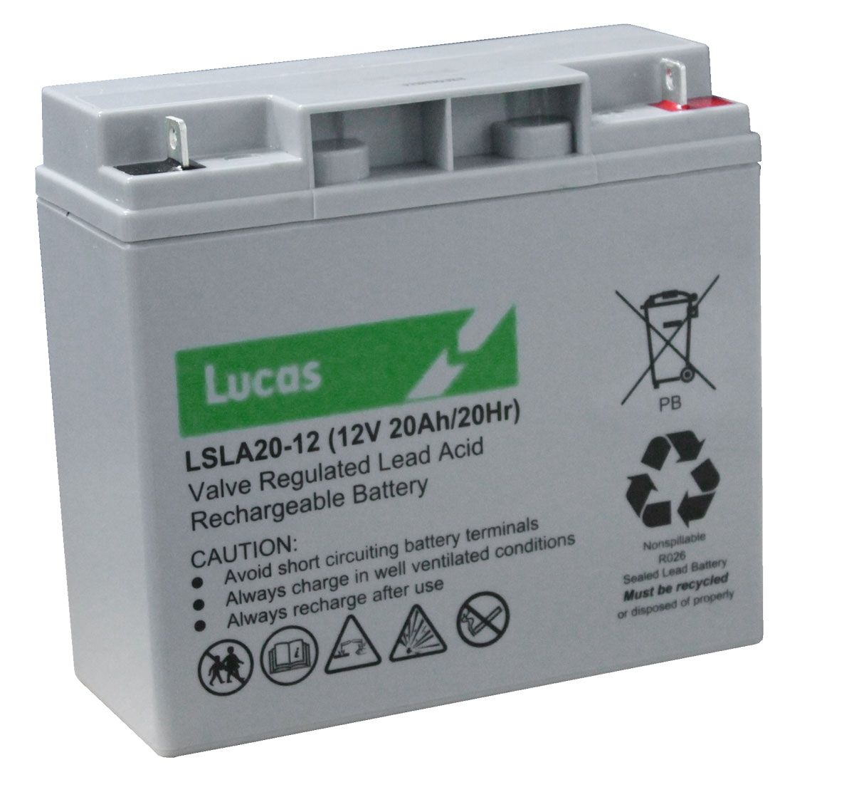LSLA20-12 Lucas SLA Battery 12V 20Ah - Lucas Batteries
