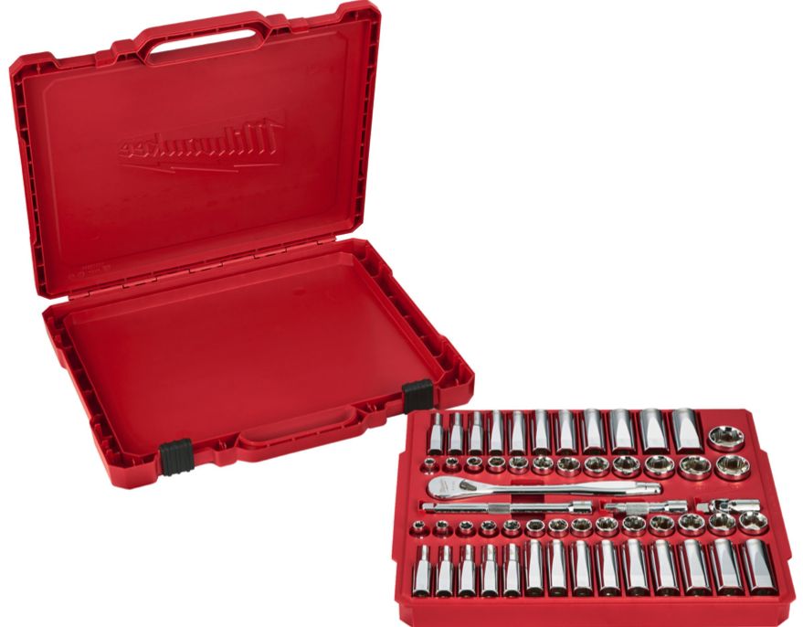 MILWAUKEE 3/8 RATCHET AND SOCKET SET METRIC & SAE - 56 PC