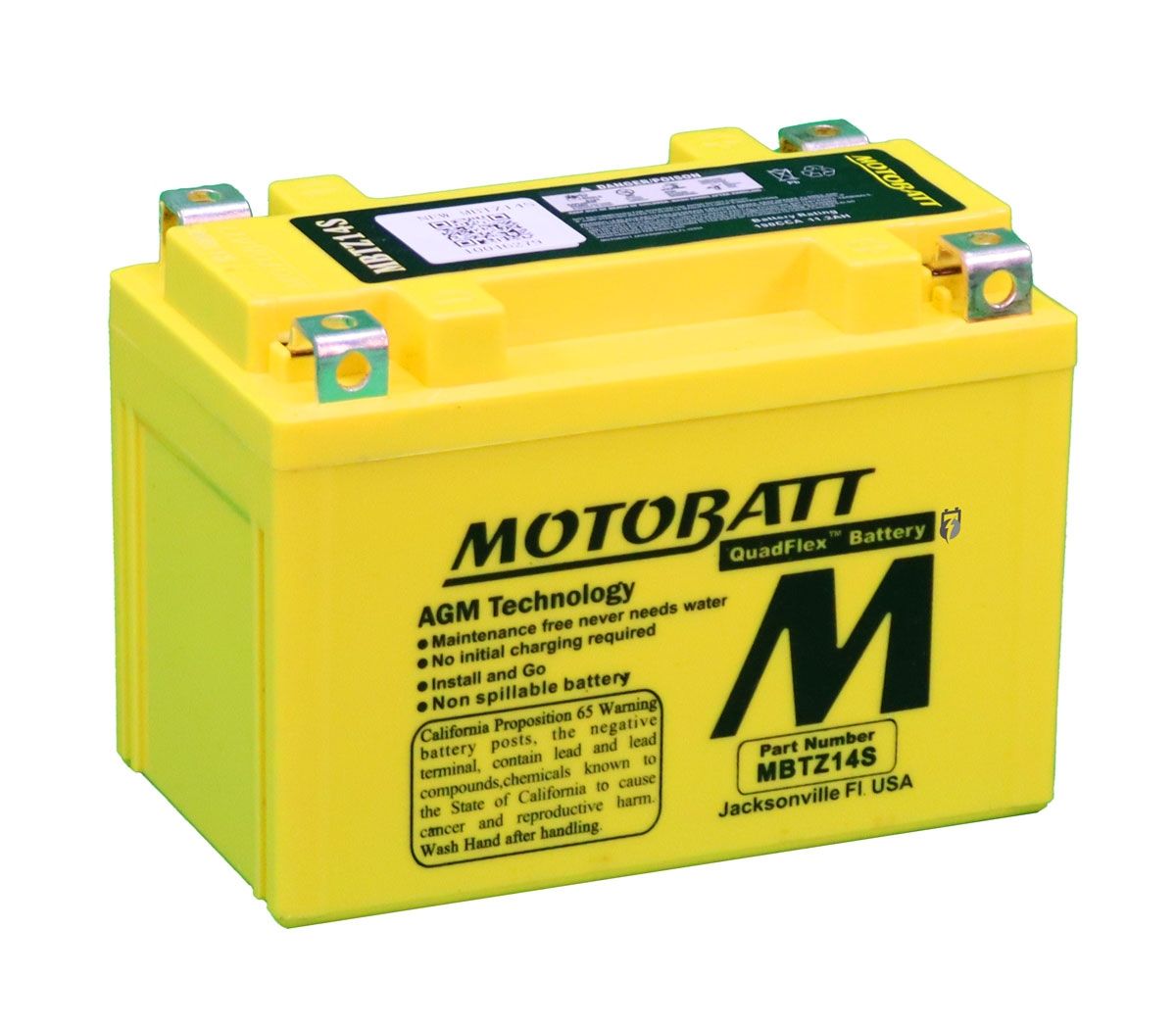 MotoBatt Motobatt MBTZ14S AGM Gel Motorcycle Battery for BMW HP2 Sport 08-11 