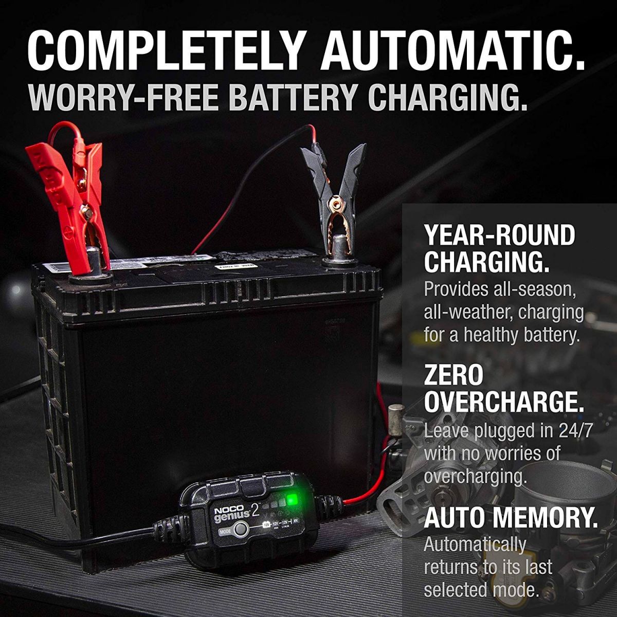 Polaris RZR Genius 2x4 6V/12V 4-Bank, 8-Amp Smart Battery Charger by Noco -GENIUS2X4-EPRZR