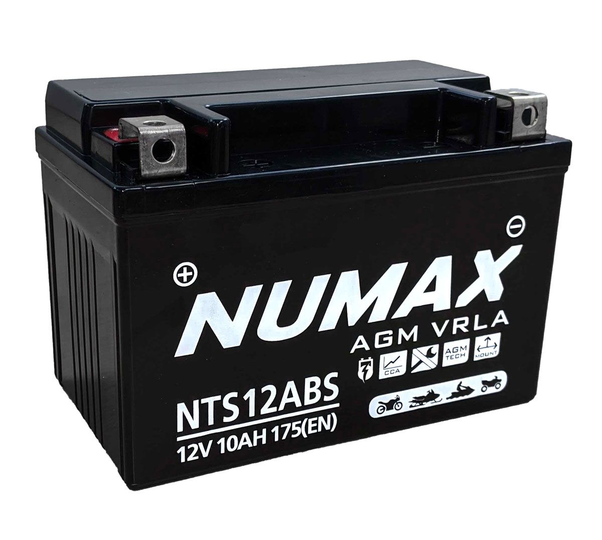 YB7-A Numax Motorcycle Battery 12V 8Ah (YB7A) - GoBatteries