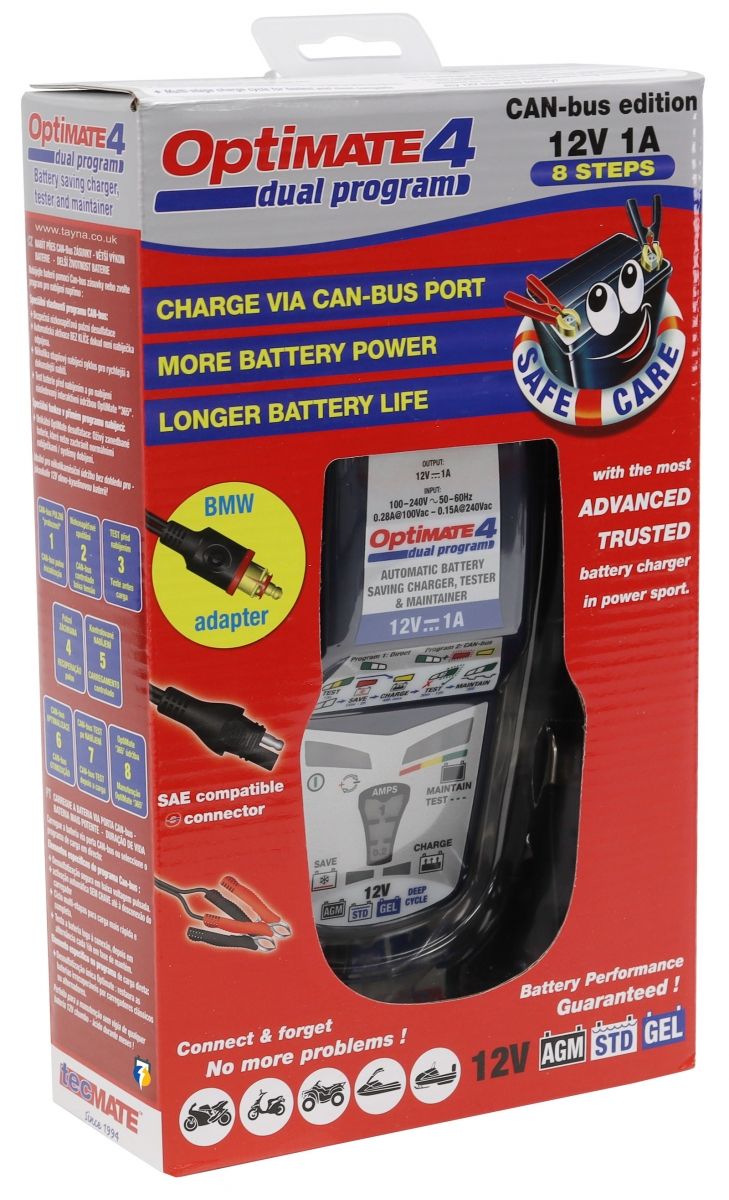 OptiMate 4 Quad Premium BMW CANbus Edition Motorcycle Battery Charger
