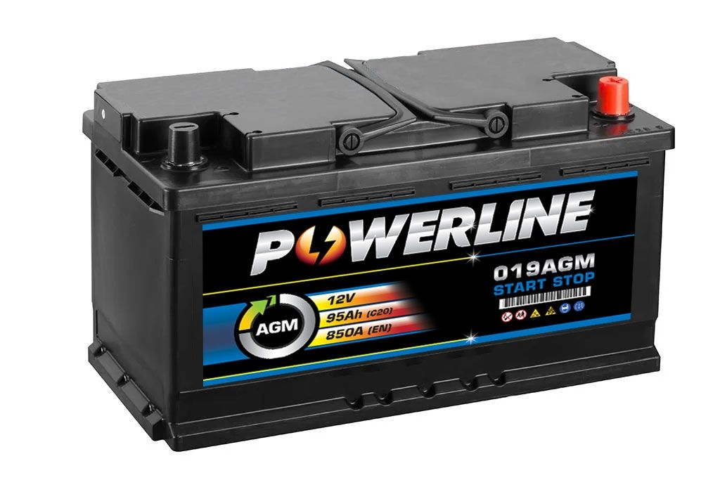 019 AGM Powerline Start Stop Car Battery 12V 95Ah