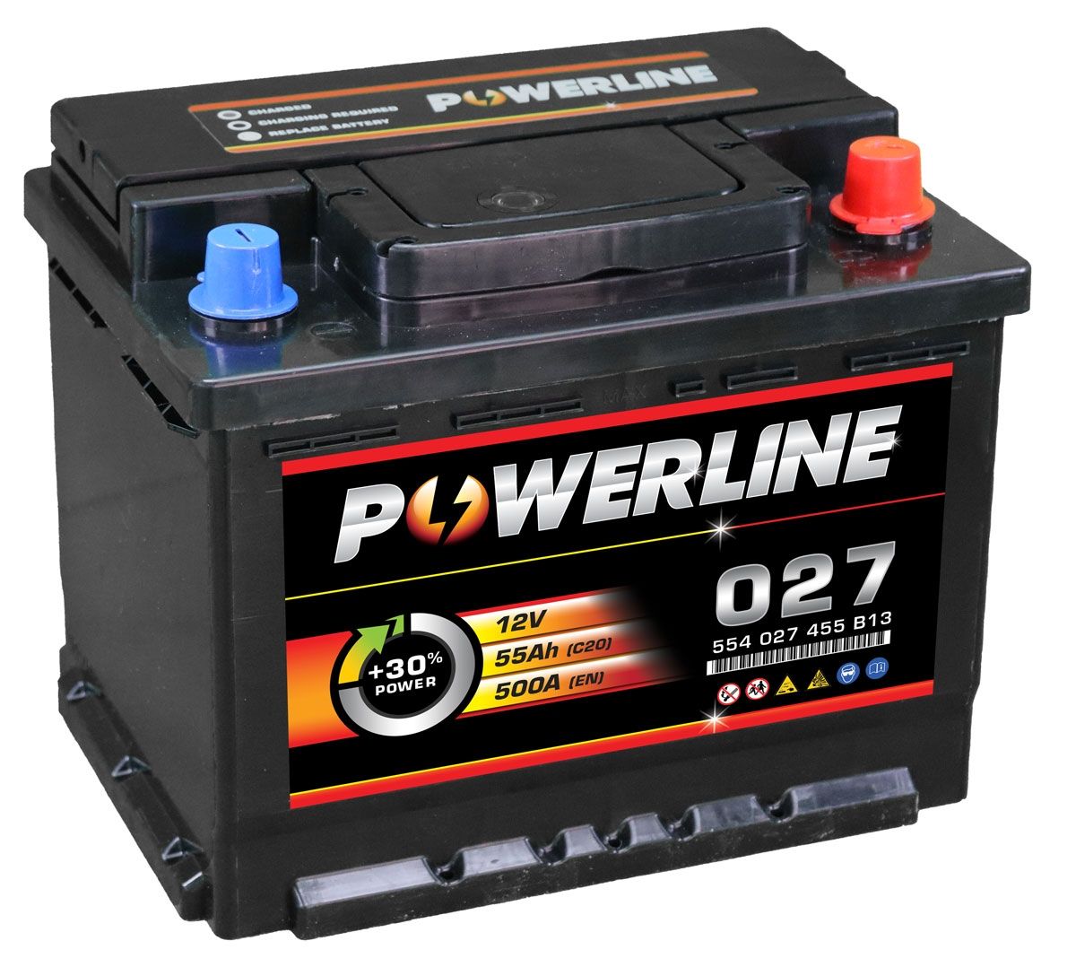 027 Powerline Car Battery 12V - Powerline Car Batteries
