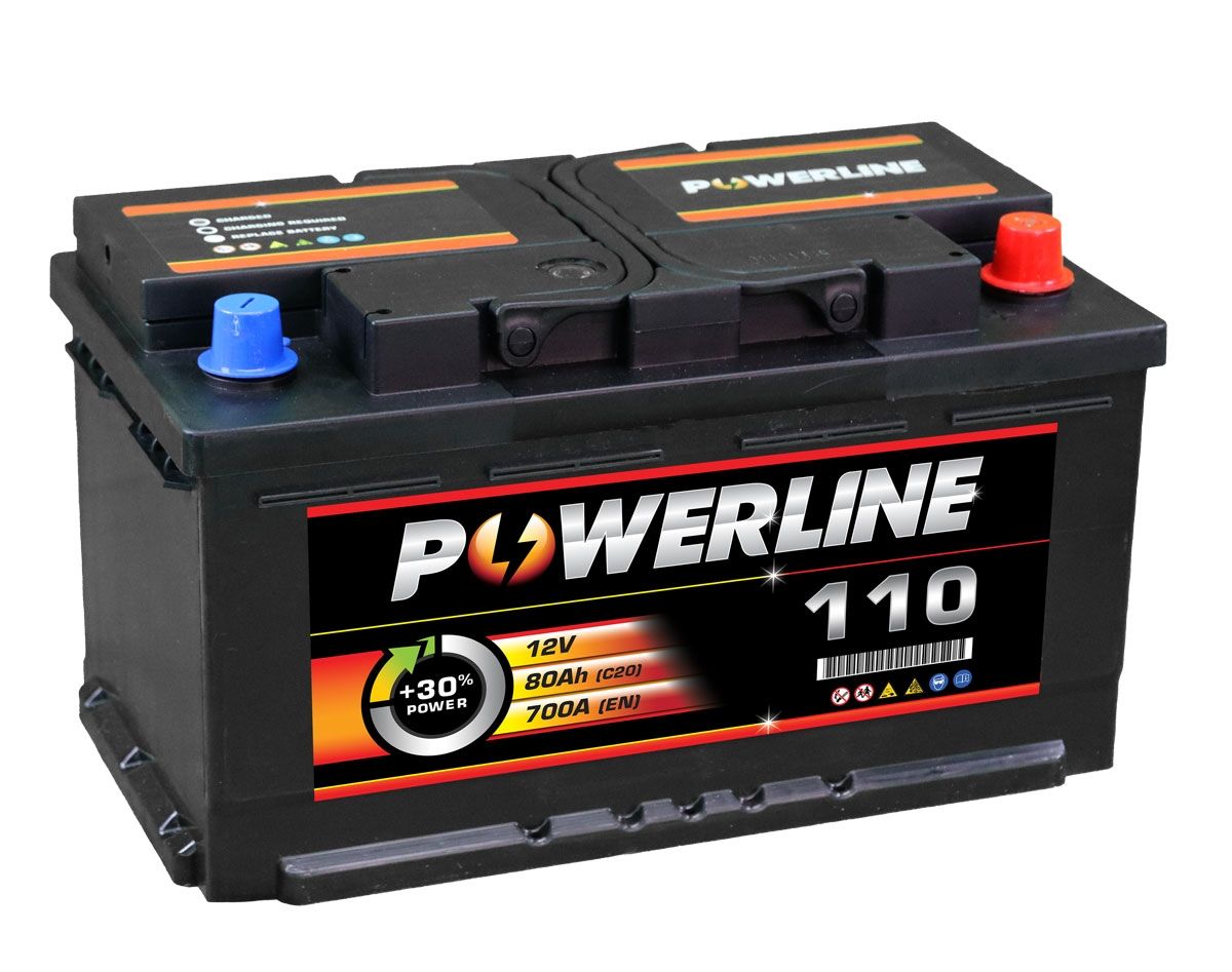 110 Powerline Car Battery 12V 80Ah - Powerline Car Batteries
