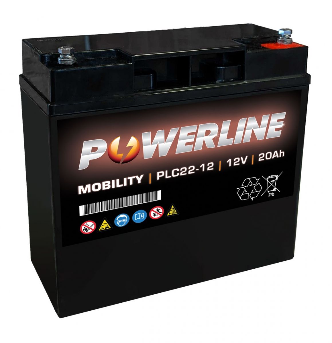 PLC22-12 Powerline Mobility Battery 12 V 20 Ah 