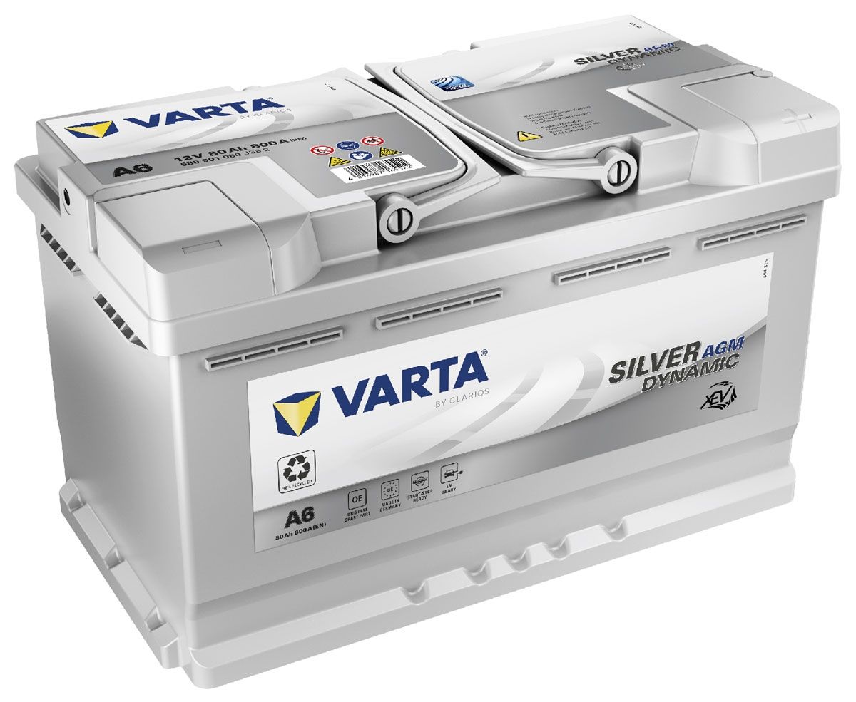 A6 Varta Silver Dynamic AGM 110 Car Battery 12V 80Ah (580901080)