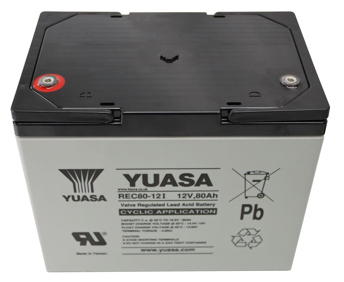 Yuasa REC80-12i 12V 80Ah High Performance Heavy Duty Cyclic Mobility Battery