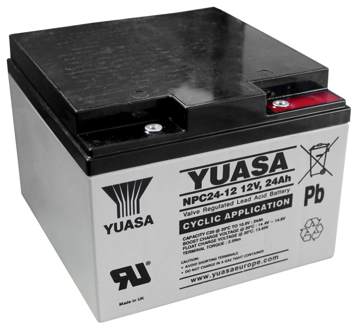 Yuasa NPC24-12 Sealed Plomb VRLA 24 Ah 12 V Batterie onduleur 