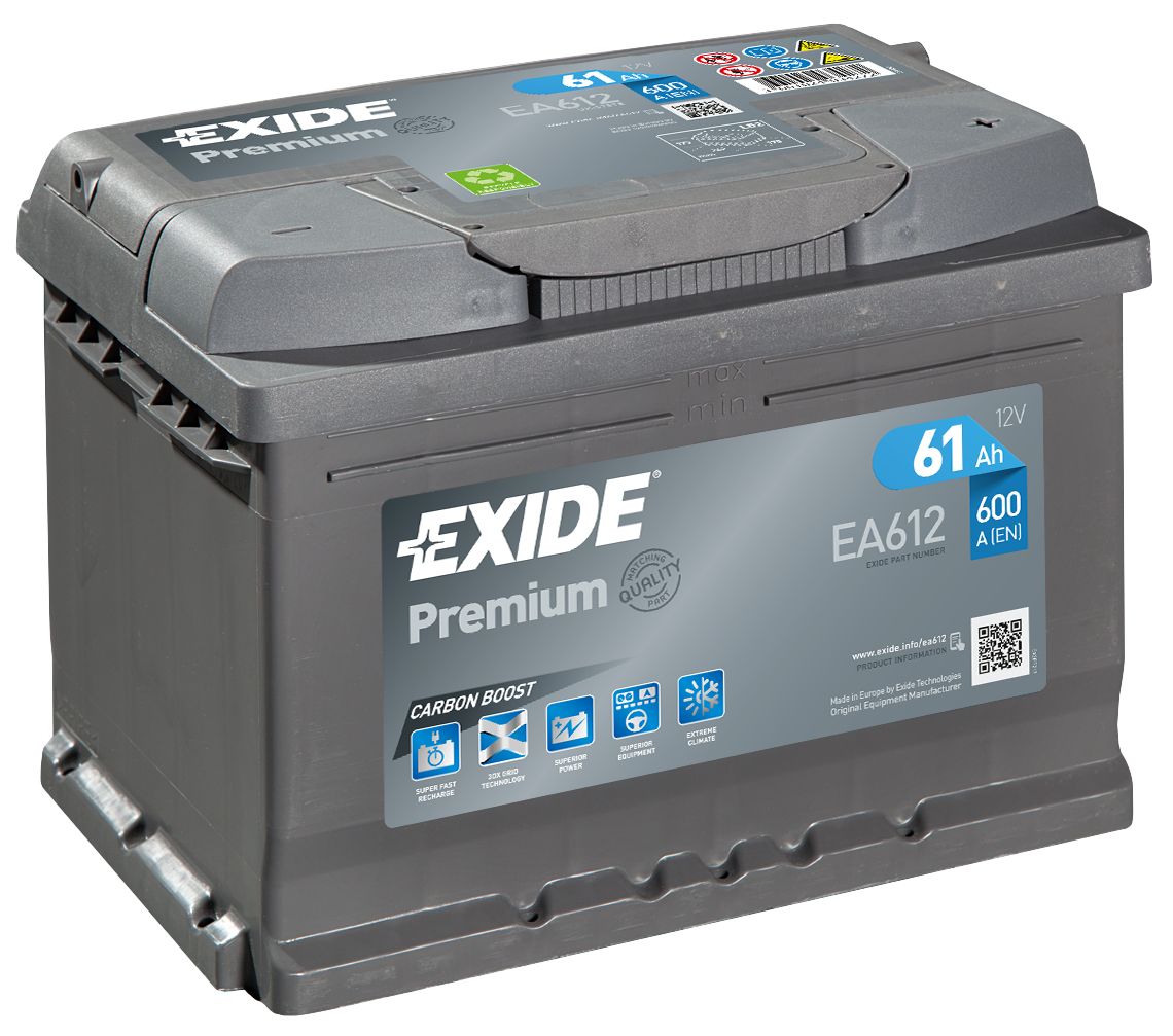 EA612 Exide Premium Car Battery 075TE Exide Car Batteries