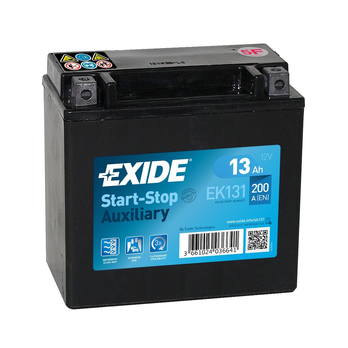 Exide EK131 AGM Auxiliary Car Battery Exide Car Batteries