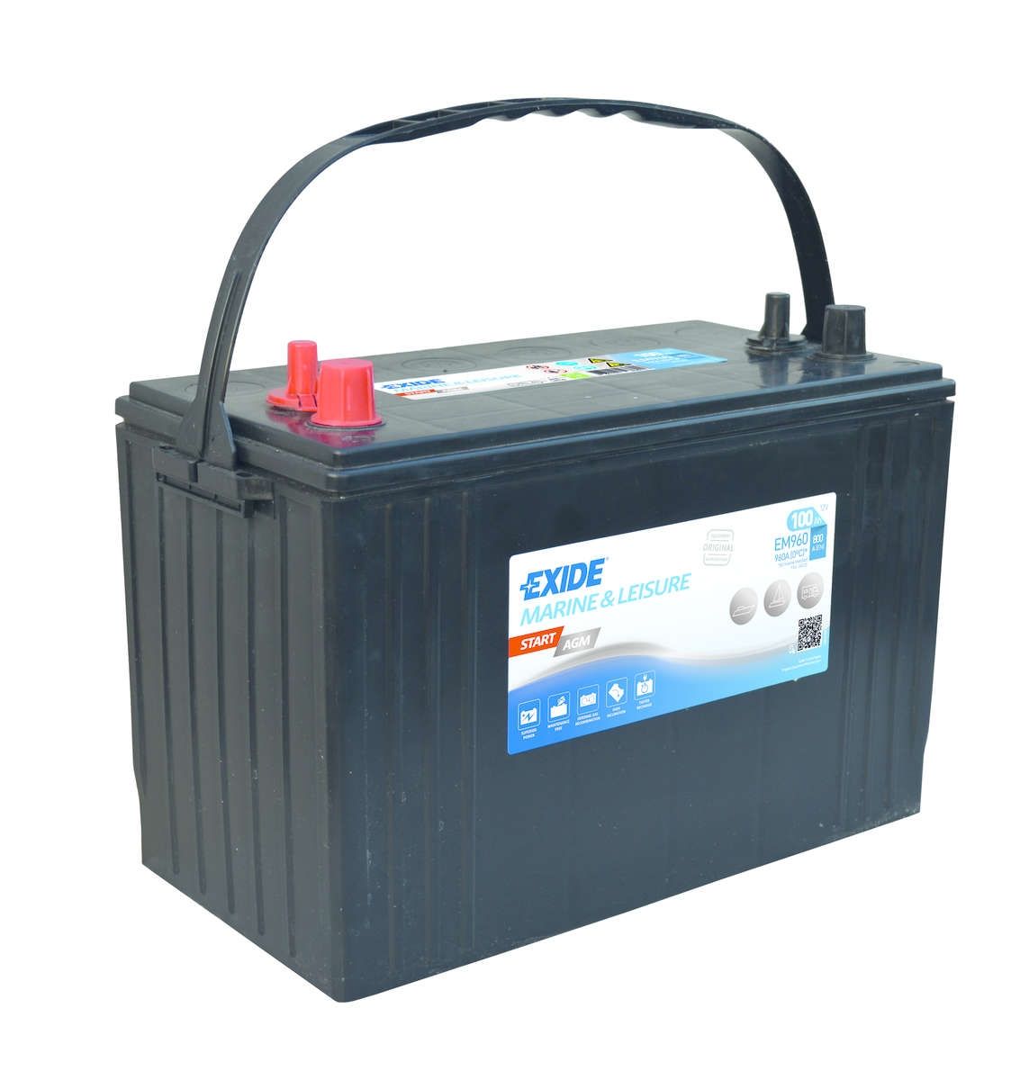 EM960 Exide Marine START AGM Battery - Leisure Batteries