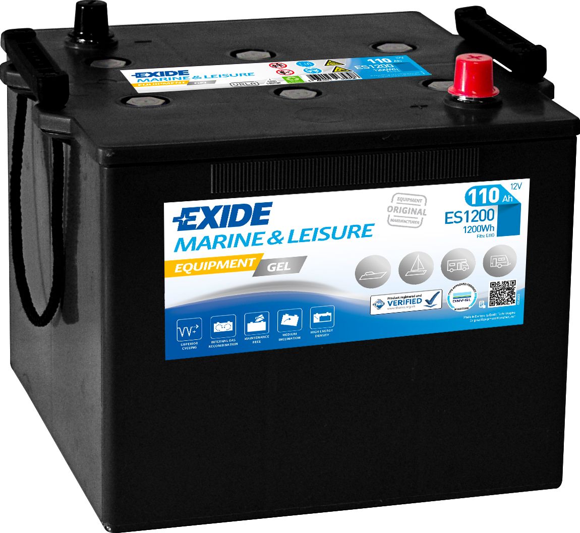 Es1200 Exide G110 Marine Gel Batterie Decharge Lente 110ah