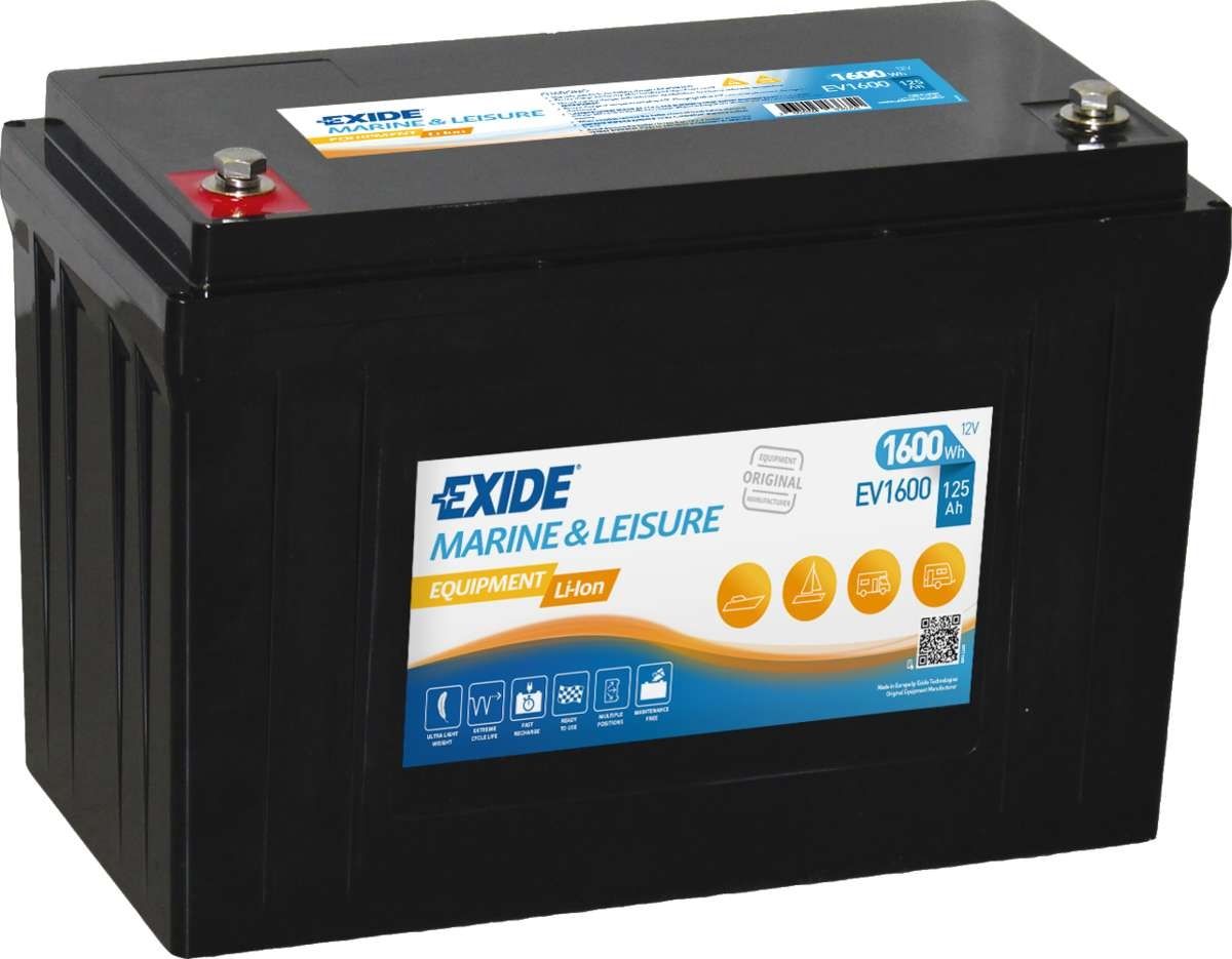 EV1600 Exide Equipment Li Ion Marine And Leisure Battery 125Ah