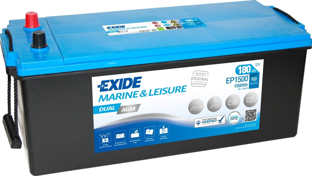 Exide EP1500 Marine Leisure DUAL AGM Battery