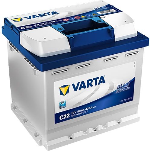 Varta C22, 12V 52Ah Blue Dynamic Autobatterie Varta. TecDoc: .