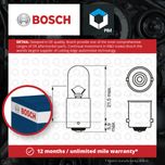 Bosch Pure/Lt 233 T4w 12v 4w Ba9s (X2) 1987301023