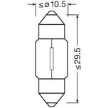 Osram 12v 10w 11/30mm Trade Pk 6438