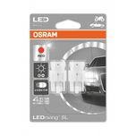 Osram 580/380w Led 12v W21/5w Red (X2) 7716R-02B