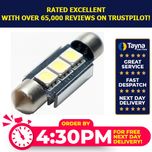 Autolamps 12v Fest 11x38mm Canbus 2-Led White (X2) LEDC239T