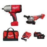 Milwaukee M18 1/2in. BRUSHLESS HIGH TORQUE IMPACT WRENCH GRINDER KIT 4933498206 M18BLPP2E-502B 