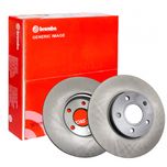 Brembo 2x Brake Discs Pair Solid Front 08.1509.10
