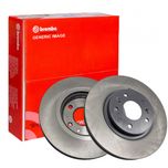 Brembo 2x Brake Discs Pair Vented Front 09.A738.11