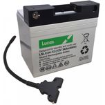 Lucas Golf Battery LSLC34-12G with T-Bar Connector and T-Bar Lead