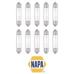 264 10W Trade Box of 10 NAPA Halogen Festoon 11x44 Bulbs NBU2264