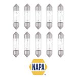 272 10W Trade Box of 10 NAPA Halogen Festoon 11x38 Bulbs NBU2272