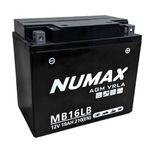 NTS16LB Numax AGM VRLA Motorcycle Battery 12V 19Ah YB16L-B MB16LB