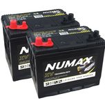 Pair of Numax CXV24MF Sealed Leisure Marine Batteries