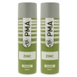 2x PMA MATT Grey Zinc Primer Aerosol Spray 500ml - 2 x PCPA1025