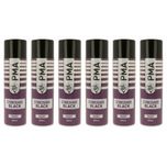6x PMA GLOSS Stoneguard Black Spray Paint Aerosol 500ml - 6 x PCPA1031