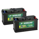 Pair of XV190MF Powerline Leisure Battery 12V