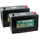Pair of XV30HRMF Powerline Leisure Battery 12V