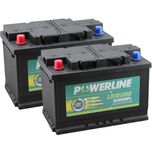 Pair of XV80MFL Powerline Leisure Battery 12V (Positive Front Left)