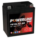 YB10L-A2 AGM Powerline Motorcycle Battery 12V 10Ah YB10LA2