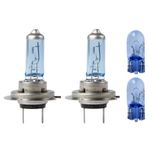 H7 (499) Plus W5W Sidelights 12V RING iceblue Halogen Styling Headlight Bulbs RW377V
