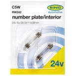 C5W (242) 24V RING Number Plate & Interior Festoon Bulbs RW242
