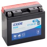 Exide ET12B-BS 12V AGM Motorcycle Battery YT12B-BS