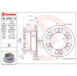 Brembo Brake Disc Single Vented Rear 09.9763.10