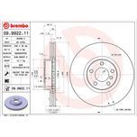 Brembo Brake Disc Single Vented Front 09.9922.11