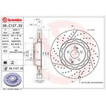 Brembo Brake Disc Single Vented Front 09.C127.33